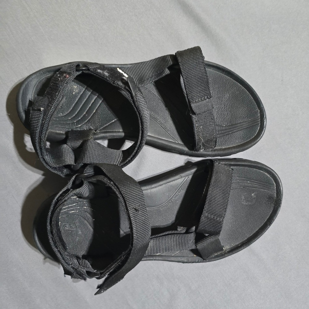 Teva Hurricane Sport Sandals Mens Size 9 eu 42 Black Adjustable Straps Hiking